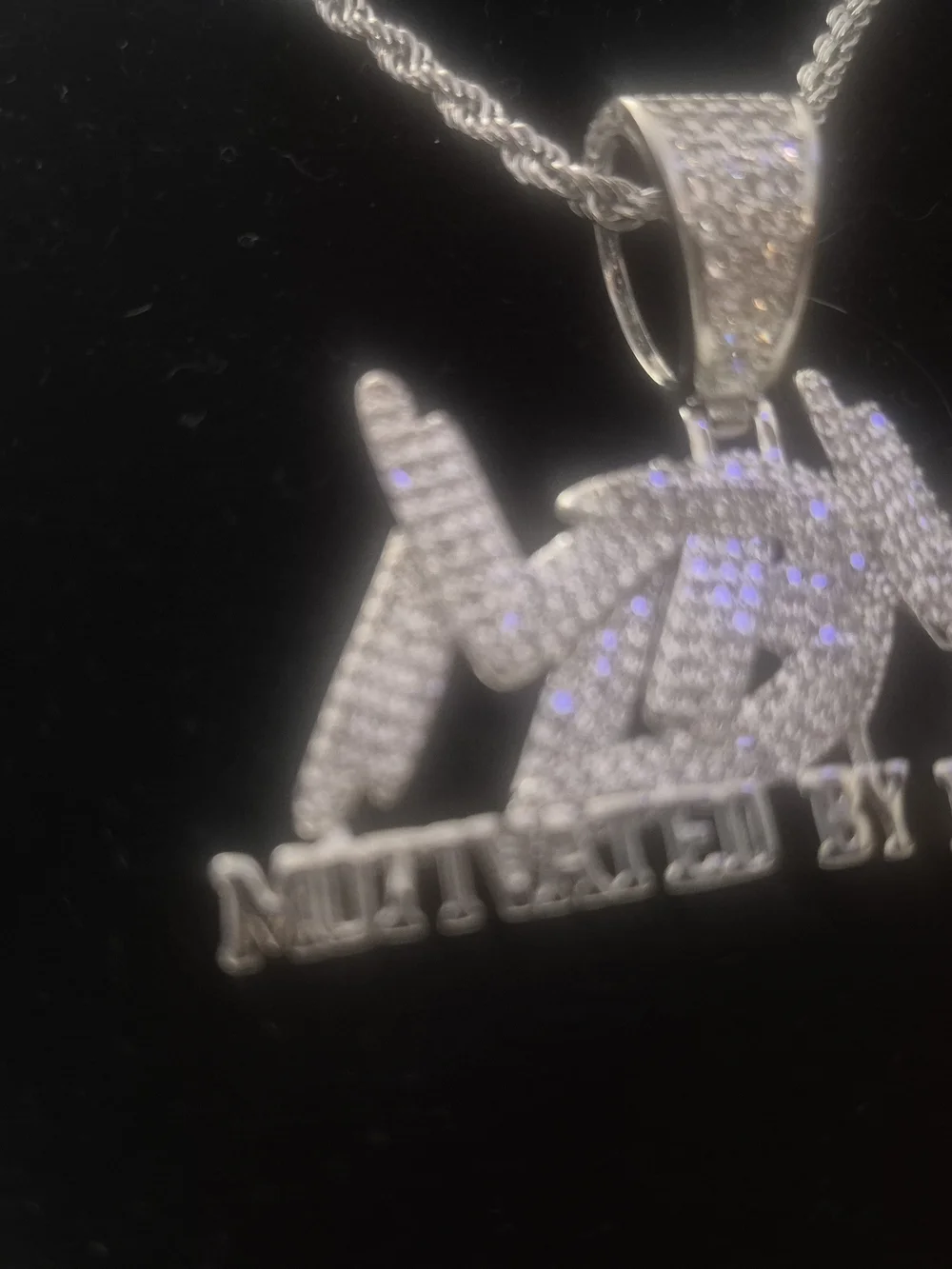 Set: Motivated By Money Silver Pavé Pendant Necklace